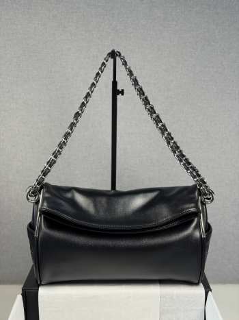 Uubags Chanel Slouchy Chain Shoulder Bag In Black 30x20x12cm