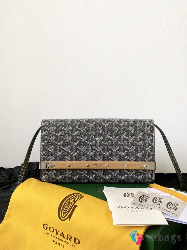 Uubags Goyard Monte-Carlo PM Clutch In Grey 25x4x14.5cm - 1