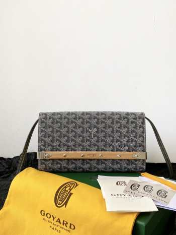 Uubags Goyard Monte-Carlo PM Clutch In Grey 25x4x14.5cm