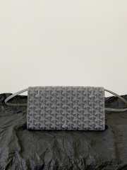 Uubags Goyard Monte-Carlo PM Clutch In Grey 25x4x14.5cm - 4
