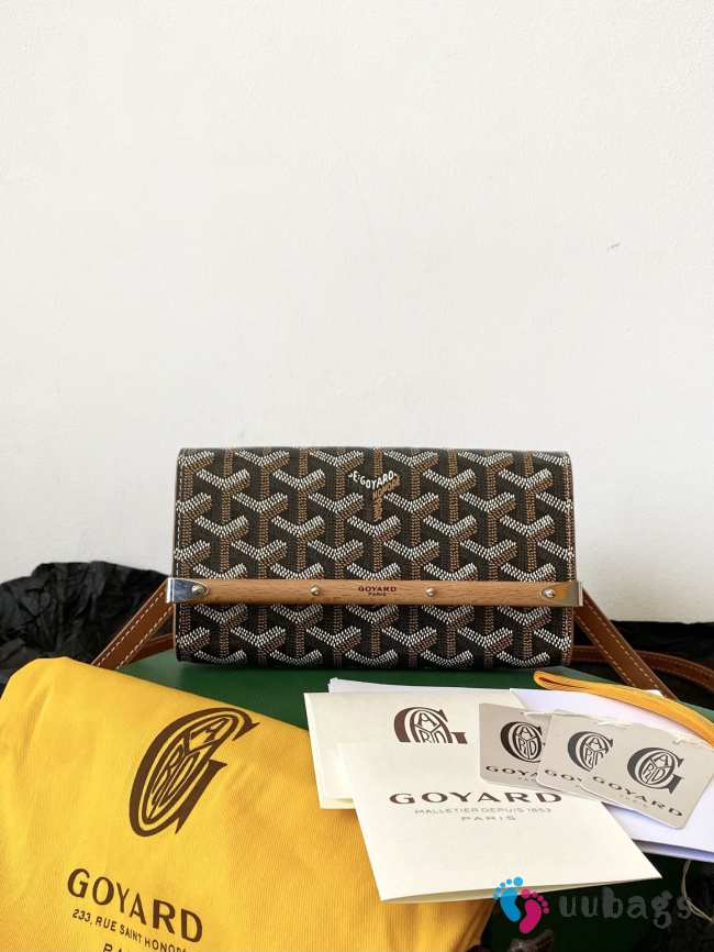 Uubags Goyard Small Monte-Carlo Clutch In Black & Tan 19x3.3x10cm - 1