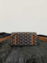 Uubags Goyard Small Monte-Carlo Clutch In Black & Tan 19x3.3x10cm - 4