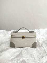 Uubags Loro Piana Extra Pocket L19 Cotton, Linen In Natural/Almond Tree/Sun Gold 11x19x6.5cm - 2