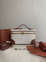 Uubags Loro Piana Extra Pocket L19 Cotton, Linen In Natural/Caramel Sugar/Sun Gold 11x19x6.5cm - 1