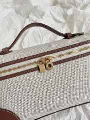 Uubags Loro Piana Extra Pocket L19 Cotton, Linen In Natural/Caramel Sugar/Sun Gold 11x19x6.5cm - 2