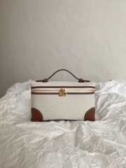 Uubags Loro Piana Extra Pocket L19 Cotton, Linen In Natural/Caramel Sugar/Sun Gold 11x19x6.5cm - 4