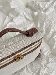 Uubags Loro Piana Extra Pocket L19 Cotton, Linen In Natural/Caramel Sugar/Sun Gold 11x19x6.5cm - 3