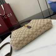 Uubags Gucci Jackie 1961 medium shoulder bag in sand and brown GG canvas 31.5x22x4cm - 3