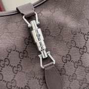 Uubags Gucci Jackie 1961 medium shoulder bag in dark brown GG canvas 31.5x22x4cm - 2
