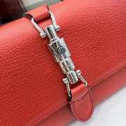 Uubags Gucci Jackie wallet on chain in red soft grainy leather 19x9x4cm - 2