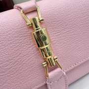 Uubags Gucci Jackie wallet on chain in pink soft grainy leather 19x9x4cm - 2