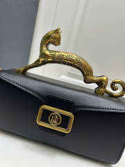 Uubags Lanvin Pencil Cat Bag In Black Leather 28x11x8cm - 2