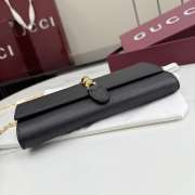 Uubags Gucci Jackie wallet on chain in black soft grainy leather 19x9x4cm - 5