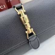 Uubags Gucci Jackie wallet on chain in black soft grainy leather 19x9x4cm - 3