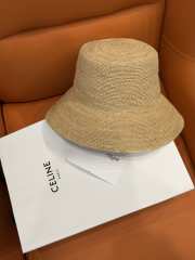 Uubags Celine Triomphe Bucket Hat Raffia In Honey/Cream  - 5