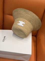 Uubags Celine Triomphe Bucket Hat Raffia In Honey/Cream  - 4