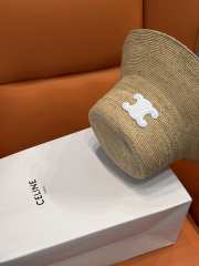 Uubags Celine Triomphe Bucket Hat Raffia In Honey/Cream  - 2