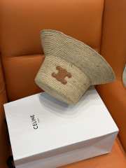 Uubags Celine Triomphe Bucket Hat Raffia In Honey/Brown - 5