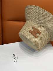 Uubags Celine Triomphe Bucket Hat Raffia In Honey/Brown - 2