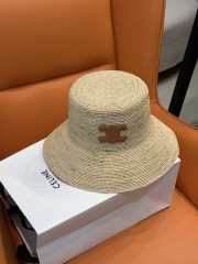Uubags Celine Triomphe Bucket Hat Raffia In Honey/Brown - 3