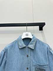Uubags Loewe short sleeve shirt in washed blue denim   - 3
