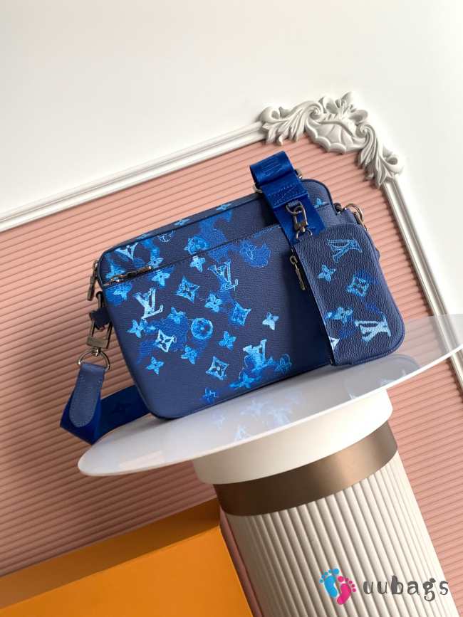 Uubags Louis Vuitton Trio Messenger Monogram Bag In Watercolor Blue 25x18.5x7cm - 1