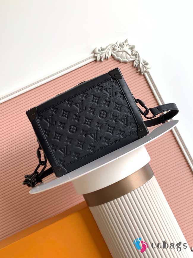 Uubags Louis Vuitton Mini Soft Trunk Bag In Monogram Shadow Black 25x18x10cm - 1