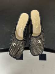 Uubags Chanrel Mules Mesh, Cotton, Lambskin In Black - 5