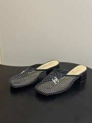 Uubags Chanrel Mules Mesh, Cotton, Lambskin In Black - 2