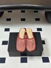 Uubags Chanrel Mules Mesh, Cotton, Lambskin In Red - 4