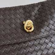 Uubags Bottega Veneta Madison Bag In Dark Brown Intrecciato Leather 27x16x6cm - 3