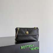 Uubags Bottega Veneta Madison Bag In Black Intrecciato Leather 27x16x6cm - 1