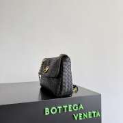 Uubags Bottega Veneta Madison Bag In Black Intrecciato Leather 27x16x6cm - 6