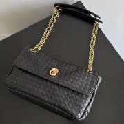 Uubags Bottega Veneta Madison Bag In Black Intrecciato Leather 27x16x6cm - 3