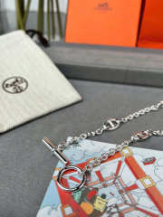Uubags Hermes long necklace in sterling silver 120cm - 6