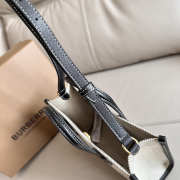 Uubags Burberry Mini Freya Tote In Black/Grey Canvas 23x8x19cm - 6