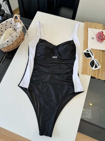 Uubags Chanel Ruched One-Piece Swimsuit