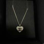 Uubags Chanel 26P heart-shaped rhinestone necklace - 5