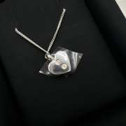 Uubags Chanel 26P heart-shaped rhinestone necklace - 3