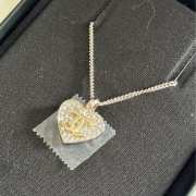 Uubags Chanel 26P heart-shaped rhinestone necklace - 2