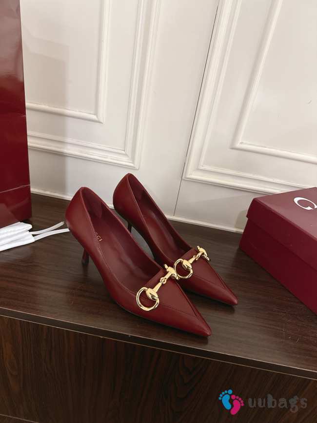 Uubags Gucci Boulevard pump in burgundy glossy 7.5cm - 1
