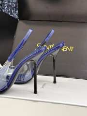 Uubags YSL Frida slingback leather pumps in blue 10.5cm - 6