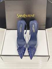 Uubags YSL Frida slingback leather pumps in blue 10.5cm - 3