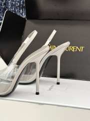 Uubags YSL Frida slingback leather pumps in grey 10.5cm - 2