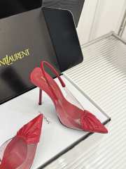 Uubags YSL Frida slingback leather pumps in red 10.5cm - 4
