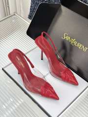 Uubags YSL Frida slingback leather pumps in red 10.5cm - 2