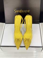Uubags YSL Frida slingback leather pumps in yellow 10.5cm - 6