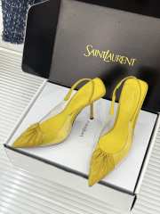 Uubags YSL Frida slingback leather pumps in yellow 10.5cm - 5