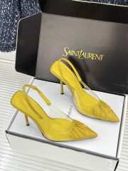 Uubags YSL Frida slingback leather pumps in yellow 10.5cm - 3