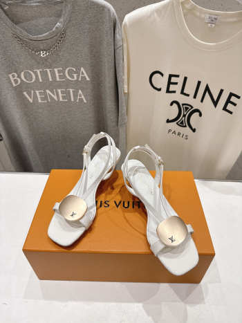 Uubags Louis Vuitton 1AK4FD Treasure Sandal In Blanc 5.5cm